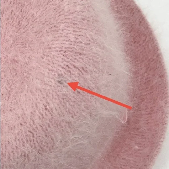 Soft Pink Angora Rabbit Hair Blend Bucket Hat - Picture 5 of 7